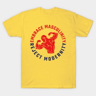 Embrace Masculinity Reject Modernity Demon Back T-Shirt